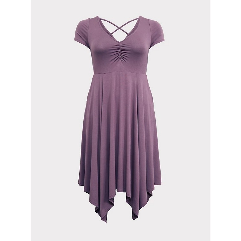 Torrid Jersey Strappy Handkerchief Dress w/Pockets